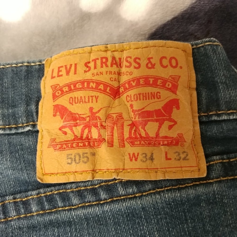 Levi's 505 Blue Jeans, W34, L32
